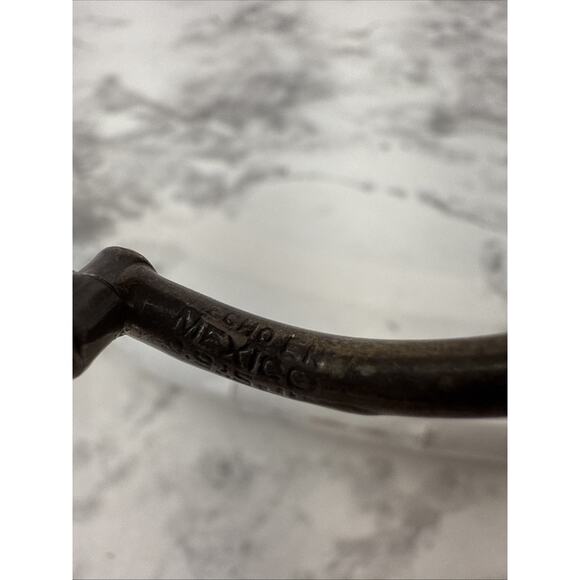 Vintage Mexico Sterling Silver Hinged Bypass Bangle Teardrop Patina Minimal - Picture 5 of 9